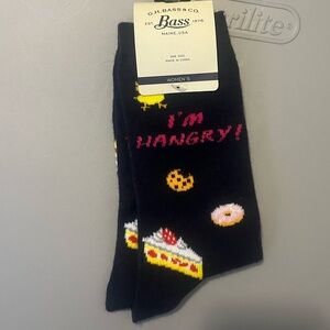Women’s Bass NWT socks. “I’m hangry” food socks
